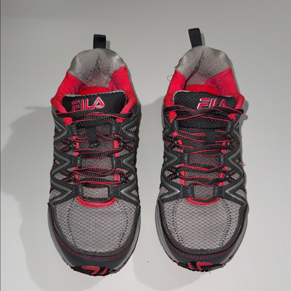 Fila Women Headway 6 Trail Running Pink & Gray Sneaker Shoes 611733 Size 6